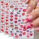 thumbnail image 1 of Stickers para uñas GUAACCB de San Valentín, 4 piezas, leopardo y labios, 1 of 7