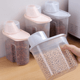 thumbnail image 4 of Recipientes herméticos para almacenamiento de alimentos secos, dispensador de plástico sin BPA con boquilla verteble, taza medidora para cereales, harina y suministros para hornear, incluye un, 4 of 5