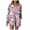Pink, variant on Towmus Women Hawaiian Shirts Casual Floral Printed Lapel Neck Button Down Long Sleeve Fall Cardigan Shirt