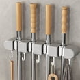 thumbnail image 5 of Broom Mop Holder Wall Mount, Hanger Storage Organizer for Home, Kitchen, Garage, Garden, Laundry Room, Bathroom Organization and Storage(4 Racks 5 Hooks), 5 of 8