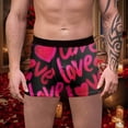 thumbnail image 2 of JHHLSF Men's Male Valentines Day Printed Underwear Funny Fitting Boxer Mid Waist Briefs Hot Pink,M, 2 of 4