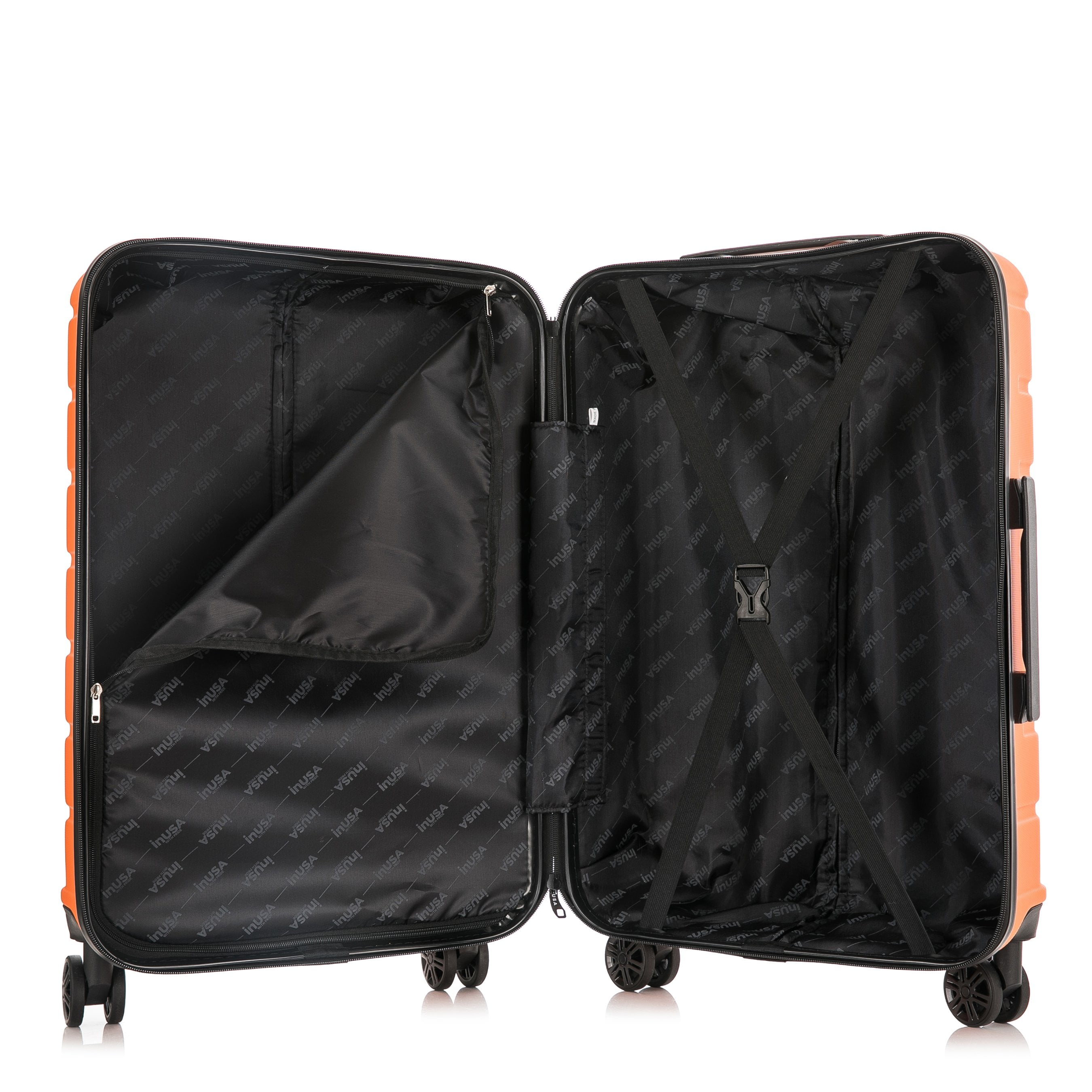 InUSA Trend 28" Hardside Lightweight Luggage with Spinner Wheels, Handle, and Trolley, Orange