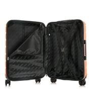 InUSA Trend 24 Hardside Lightweight Luggage with Spinner Wheels, Handle, and Trolley, Orange