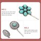 thumbnail image 1 of NUOLUX 3Ud Pins De Turquesa Con Étnicas En Metal Para Y Estilo, 1 of 8