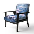 thumbnail image 3 of Designart "Mysterious Depths Beach Photo II" Pink Floral & Botanical Upholstered Accent Chair - Nautical & Coastal Arm Chair For Bedroom, 3 of 5