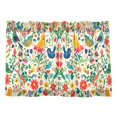 thumbnail image 7 of Yayeee Kitchen Curtains Tier Pair Light Filtering 27"x24" Rod Pocket Short Cafe Window Panel, Cartoon Animals, 7 of 7