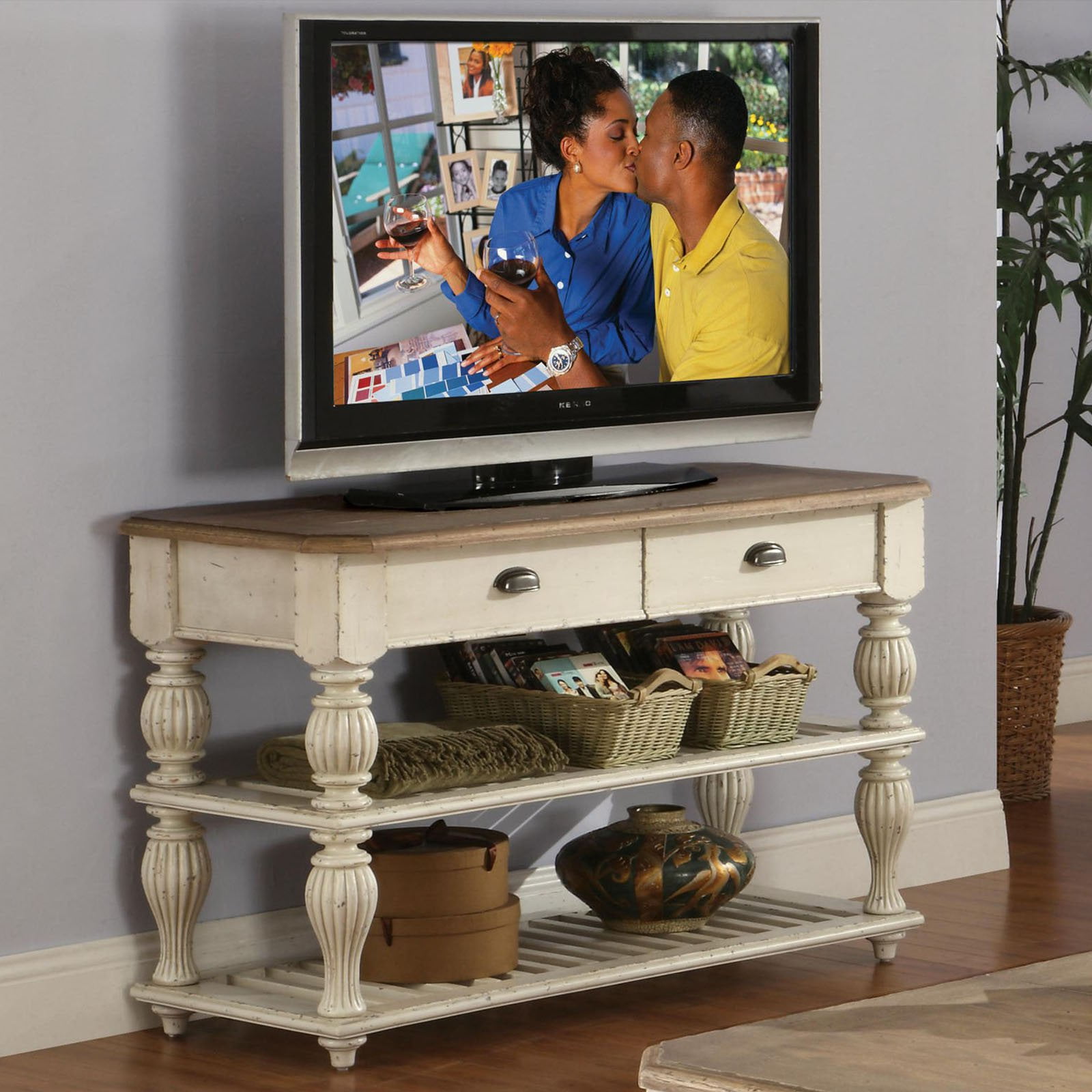 Riverside Coventry Two Tone Console Table Com