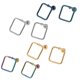 thumbnail image 2 of 10 piezas 16G negro/oro/plata nariz aro anillo oreja cuerpo Piercing joyería jinwen  Pendiente de barra multicolor, 2 of 8