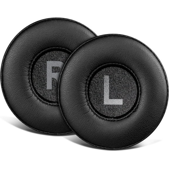 SOULWIT 70mm Protein Leather Earpads Replacement for Jabra Move/Elite 25h Wireless On-Ear Headphones, Ear Pads Cushions with High-Density Noise Isolation Foam - Black