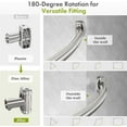 thumbnail image 4 of 20-84 Inches Arched Curved Shower Curtain Rod, Heavy Duty Shower Rod Rust Proof Bathroom Curtain Rod, Adjustable Telescoping Design Easy Segmented Installation, Need to Drill, Nickel, 4 of 6