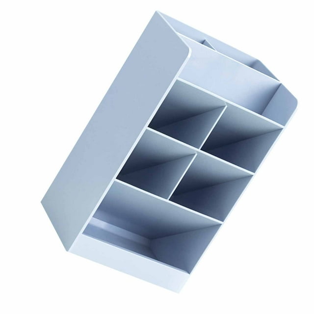 Modern Slanted Design Pen Holder Large Capacity 5 Compartments Pen Case for School and Office
