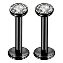 DESIGNICE 20G Tragus Piercing Jewelry 3mm Stainless Steel Flat Back Cartilage Earrings Nose Rings Studs for Women Created-Opal Lip Helix Conch Labret Monroe Medusa Piercing Jewelry