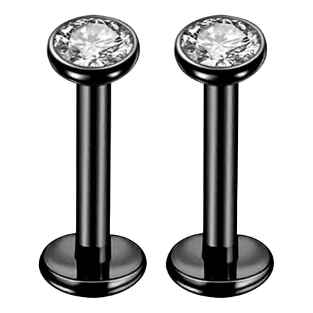 DESIGNICE 2026 New 20G Tragus Piercing Jewelry 3Mm Stainless Steel Flat Back Cartilage Earrings Nose Rings Studs for Women Created-Opal Lip Helix Conch Labret Monroe Medusa Piercing Jewelry