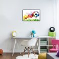 thumbnail image 3 of Stupell Industries Modern Watercolor Soccer Ball in Motion Black Framed Giclee Art, 18 x 12, by Creative Studio, 3 of 8