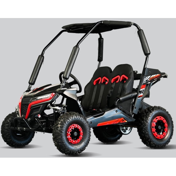 TrailMaster Cheetah 6 Youth Go-Kart - 163cc 5.5HP Engine, 4-Point Safety Belt, Remote Kill, Speed Governor, Suitable for Kids 6-12. (Red)