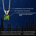 thumbnail image 2 of Gem Stone King 0.50 Ct Round Green Chrome Diopside 14K Yellow Gold Pendant with Chain, 2 of 6