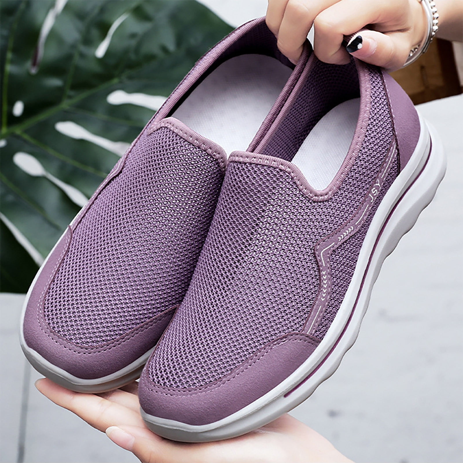 Fauean Casual Shoes for Women Weaving Walking Shoes