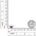 thumbnail image 4 of Gem Stone King 10K White Gold Purple Amethyst and Pink Tourmaline 3 Stone Engagement Ring for Women (0.97 Cttw, Gemstone February Birthstone, Princess Center 5MM, Trillion 3.5MM, Size 6.5), 4 of 5