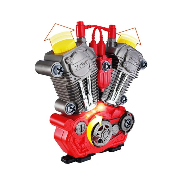 Children‘S Educational Simulation Engine Set Diy Disassembly Toy Set With Light And Music Boy Toy