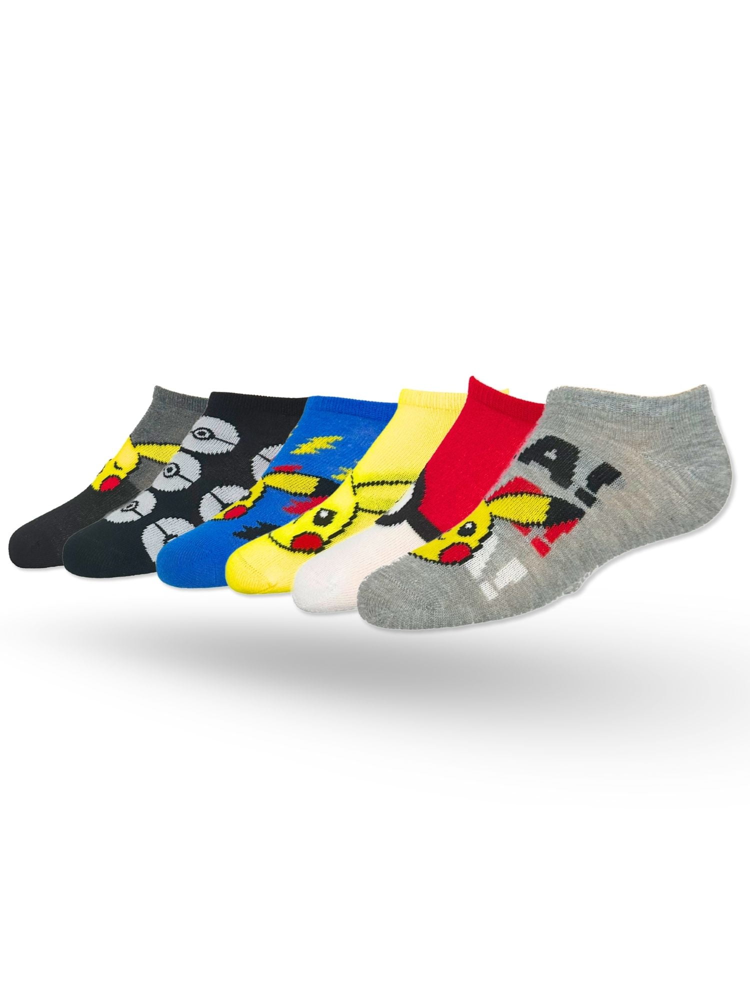 Pokémon, Boys No-Show Socks, 6-Pack, Sizes S-L