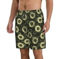 thumbnail image 2 of Kdxio Sunflowers Pattern Mens Casual Shorts - Drawstring Summer Beach Sports Shorts for Men, 2 of 9