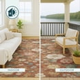 thumbnail image 4 of Addison Rugs Chantille Indoor/Outdoor Transitional Floral Paprika Machine Washable Runner Rug, 2'3" x 7'6", 4 of 8