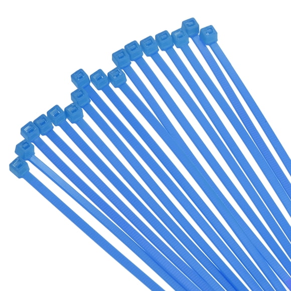 Uxcell 250PCS Cable Zip Ties 10 Inch, Self-Locking Nylon Wire Ties with 30 lbs Tensile Strength for Indoor and Outdoor, Blue