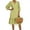 Green, variant on Midi Dresses for Women, Flowy Dresses for Women, Classic Solid Color Loose V-Neck Linen Relaxed Dress