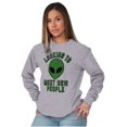 thumbnail image 3 of Funny Nerdy Aliens UFOs Believers Plus Size Long Sleeve Graphic Tee Shirt Brisco Brands 2X, 3 of 5