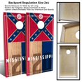 thumbnail image 3 of Skip's Garage Mississippi State Flag 2.0 Solid Wood Cornhole Board Set, 3 of 6