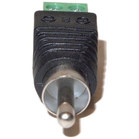 Evertech Phono RCA Male Plug to AV, UTP COAX Cat5 Cat6 Cable to AV RCA Male CCTV Camera Screw Terminal Audio Video Balun Connector