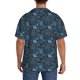 thumbnail image 3 of Balery Winter Blue Forest Deer Camisa Casual de Manga Corta con Botones para Hombre, Texturizada, Estilo Cubano, para Playa, Verano-3X-Large, 3 of 5
