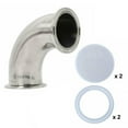 thumbnail image 5 of 2 Inch Tri Clamp Stainless Steel Sanitary Elbow 90 Degree Pipe Connector, 5 of 9