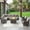 6PCS - Club Chair, variant on POCASSY 4PCS Patio Furniture Set with Fire Pit Table - All Weather Brown Wicker Outdoor Sectional Sofa with 41" Rectangular Propane Firepit Table, Anti-slip Cushions Water Resistant Cover - Beige