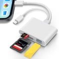 thumbnail image 1 of Lector de tarjetas SD MujuDoler para iPhone iPad USB-C de doble conector, 1 of 8