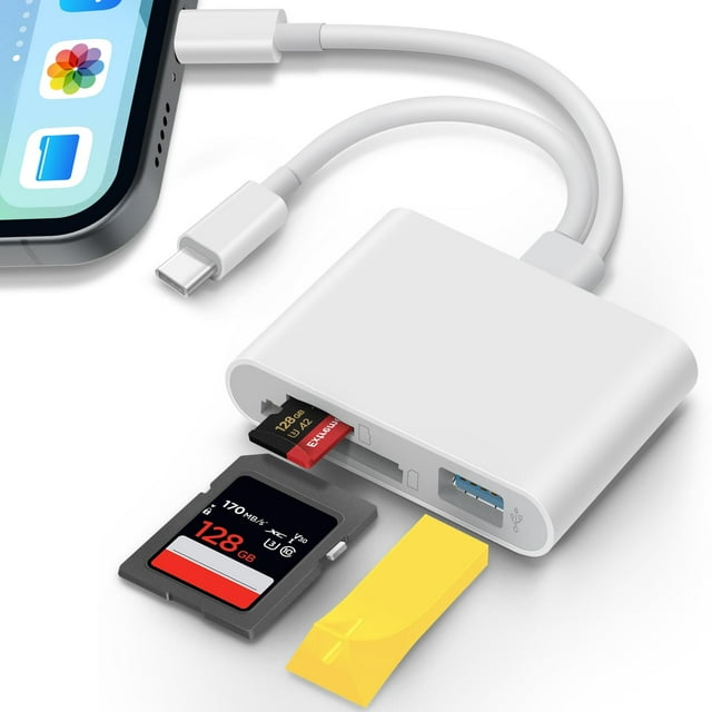 Lector de tarjetas SD MujuDoler para iPhone iPad USB-C de doble conector