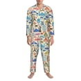 thumbnail image 3 of Goofa Famous Places for 2-piece Loungewear Set Men’s Sleepwear Set Soft PJs Cozy loungewear Comfy Sleep Set Winter Pajamas-Large, 3 of 7