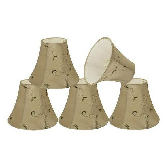 Aspen Creative Corporation 6'' Silk Bell Candelabra Shade (Set of 5)
