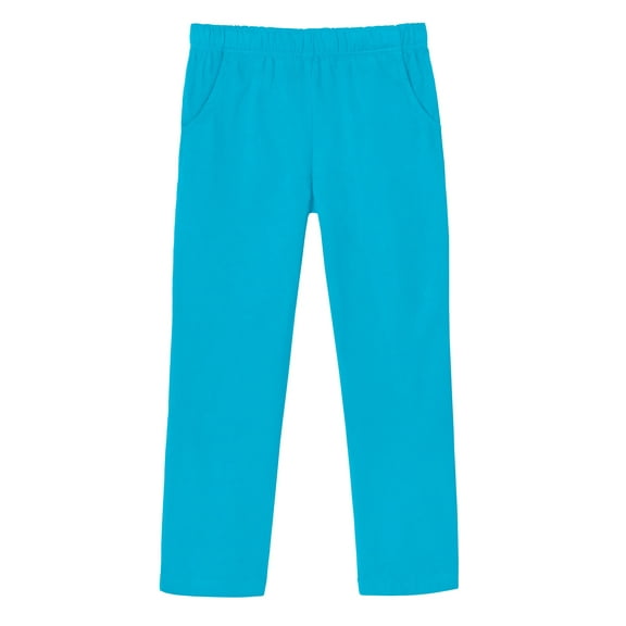 Girls Soft Cotton UPF 50 Jersey Pocket Pants | Turquoise