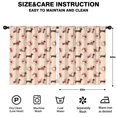 thumbnail image 2 of Dachshund and Floral Pink Pattern Insulated Teens Curtains Set Of 2, Bedroom Essentials, Toddler Room Decor 52x63in(132x160cm), 2 of 5