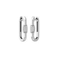 thumbnail image 3 of ARAIYA FINE JEWELRY 10K White Gold Round Lab-Grown Diamond Hoop Earrings (1/8 cttw, VS1 Clarity, D-E Color), 3 of 7