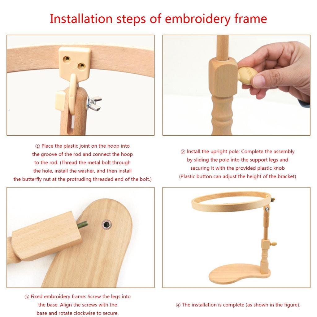Adjustable Embroidery Hoop Stand Embroidery Hoop Holder Embroidery Stand for Hand Sewing, Embroidery Craft