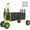 Green, variant on Fishing Cart Beach Cart Collapsible Wagon with 9.85" All-Terrain Wheels – Heavy Duty Garden Utility Cart 550lb Capacity, Rod Holders, Umbrella Holder & Storage Pockets, Folds Flat for Easy Transport
