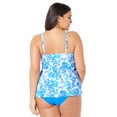 thumbnail image 3 of Swimsuits For All Women's Plus Size Bra Sized Faux Flyaway Underwire Tankini Top 44    Dd Light Floral, 3 of 5