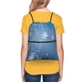 thumbnail image 4 of Easygdp Snowflakes1 Drawstring Backpack Gym Bag,Sport Gym Sackpack,Gym Sack with Side Pocket for Men Women, 4 of 6