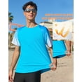 thumbnail image 4 of Charmo Mens Short Sleeve Gradient Swim Shirts Quick Dry UPF 50+ Sun Protection Rash Guards Running Hiking Swimming Tops, 4 of 9