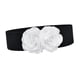 thumbnail image 1 of Cinturón elástico ancho para mujer, elegante, con flores grandes, para vestido. Flor blanca, 1 of 9
