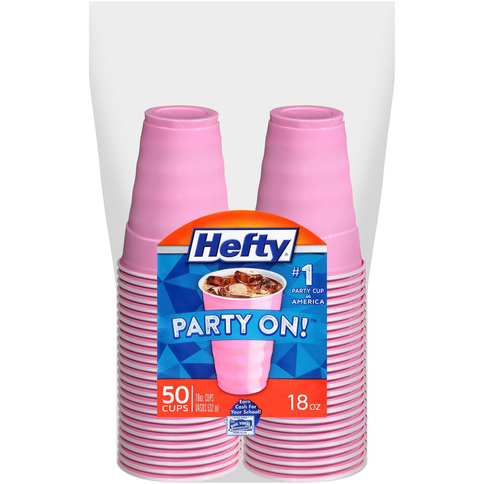 Hefty Party On! 18 oz Red Disposable Plastic Cups - Shop Drinkware at H-E-B