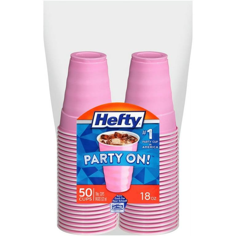 Hefty Party On! Red Disposable Plastic 18 oz Cups