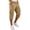 Khaki_007, variant on Domuza Men's Cargo Shorts Below Knee Bermuda Capri Shorts with Multi Pockets 3/4 Length Relaxed Fit Elastic Waist Hiking Work Shorts Wine 3XL